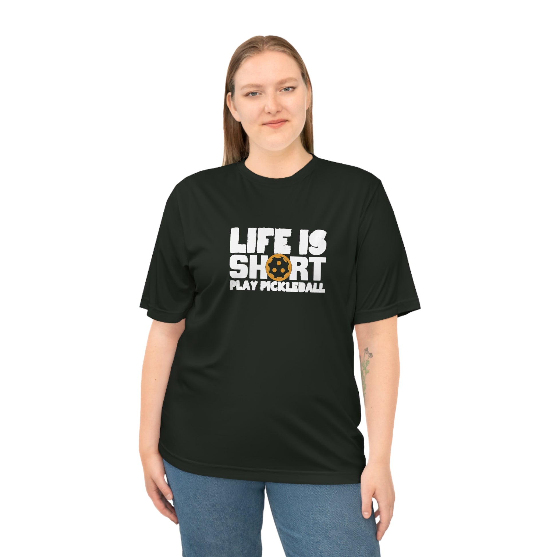 Women's Quirky Pickleball T-shirt - Life Is Short Play Pickleball