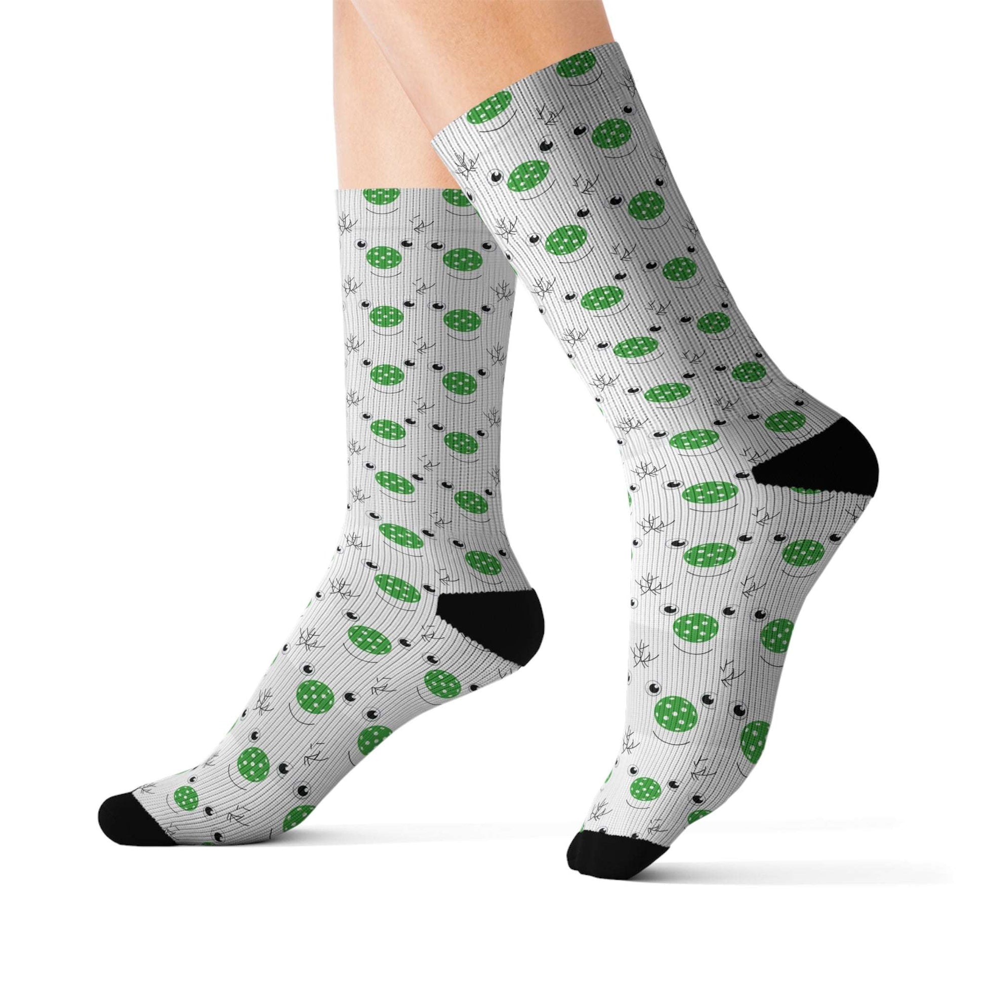 Pickleball Soft Socks - Reindeer Pickleball White