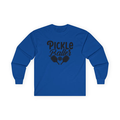 Men's Comfy Pickleball Long Sleeves top - Pickleballer Royal