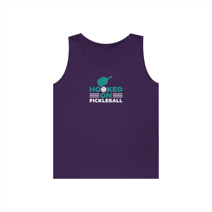 Women's Quirky Pickleball Tank Top - Hooked On Pickleball Purple
