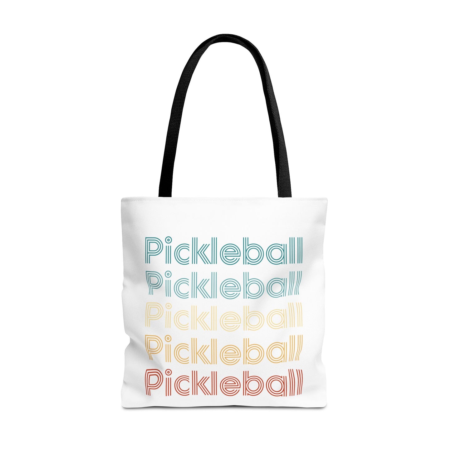 Pickleball Playful Tote Bag - Pickleball Repeat Black