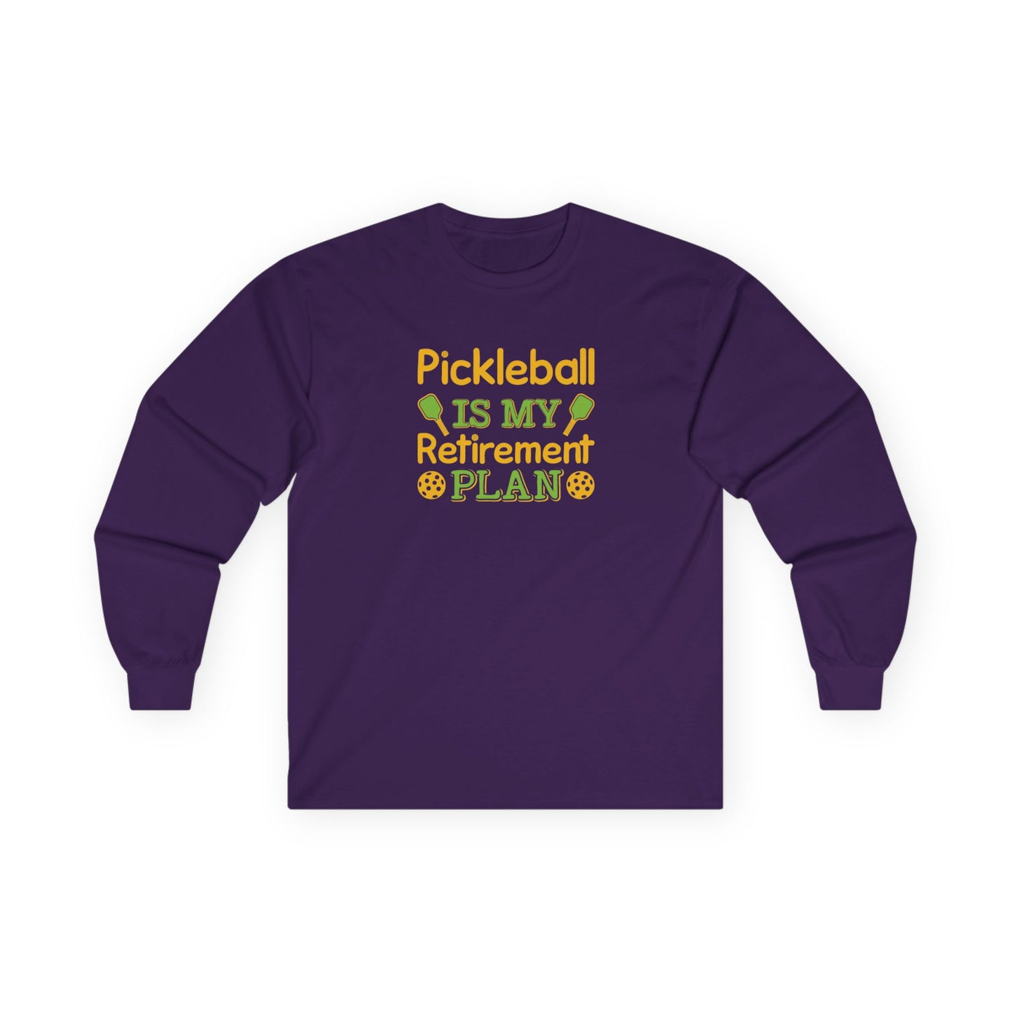 Men's Pickleball Long Sleeves top - Pickleball Is My Retirement Plan Purple