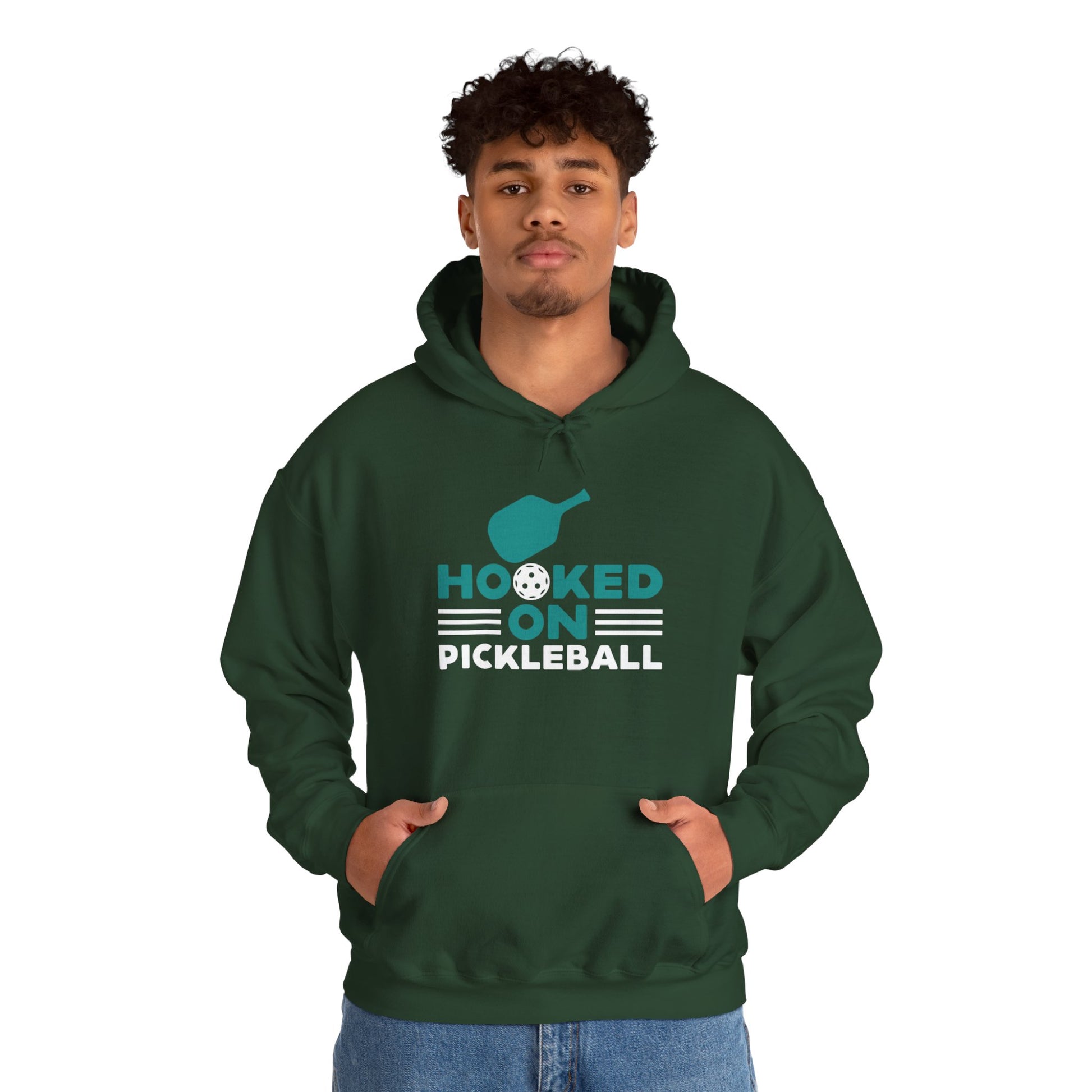 Men's Funny Pickleball Hoodie - Hooked on Pickleball