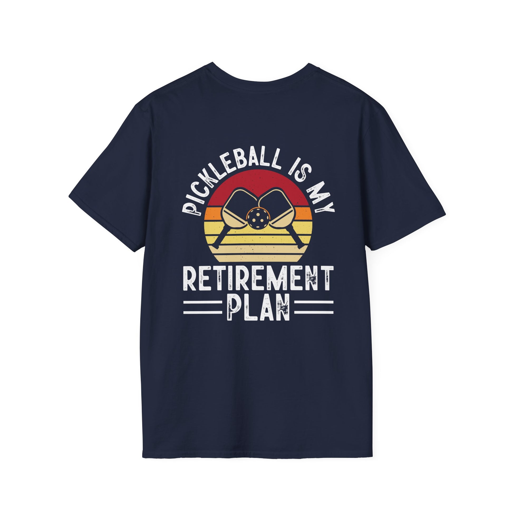 Men's Durable Pickleball T-shirt - Pickleball Is My Retirement Plan