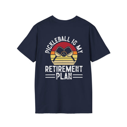Men's Durable Pickleball T-shirt - Pickleball Is My Retirement Plan