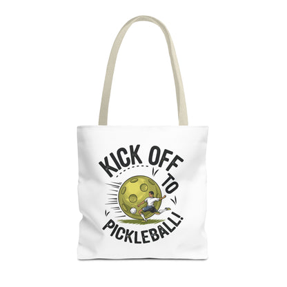 Pickleball Unique Tote Bag - Kick Off to Pickleball Beige