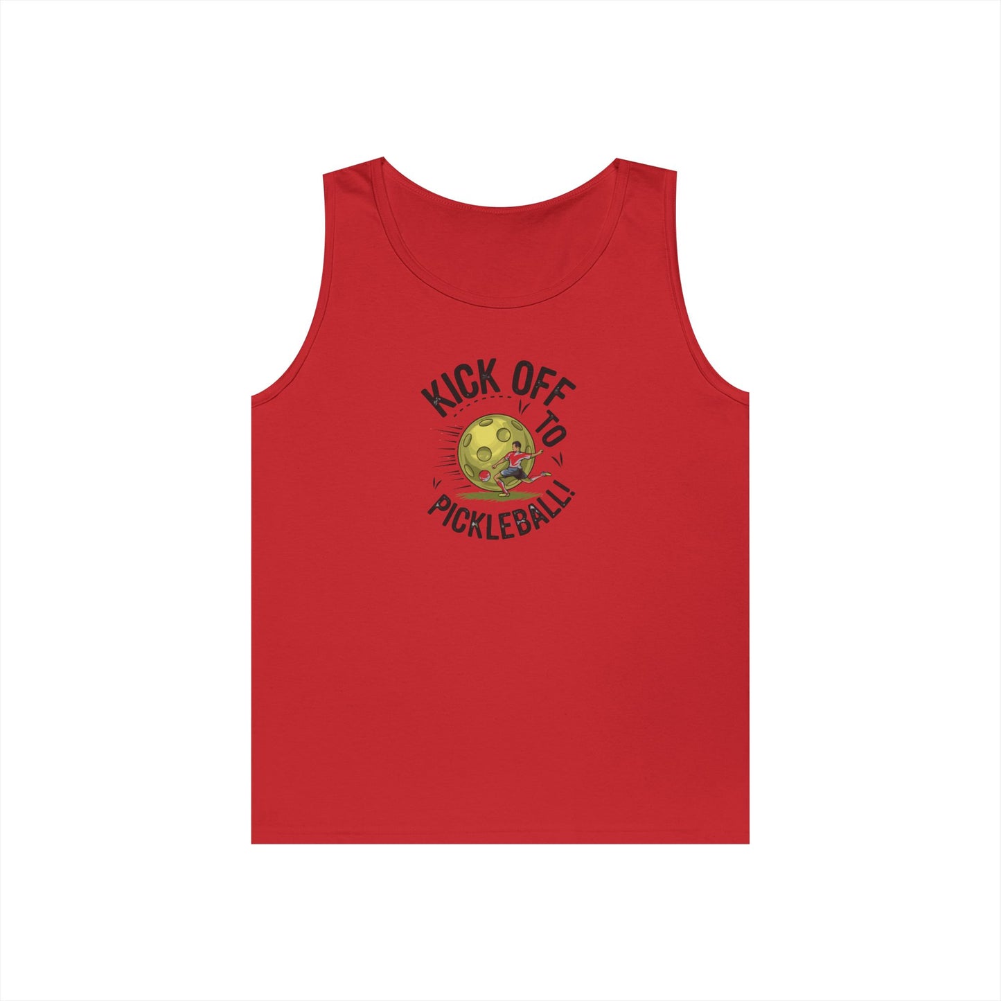 Women's Soft Pickleball Tank Top - Kick Off to Pickleball Red