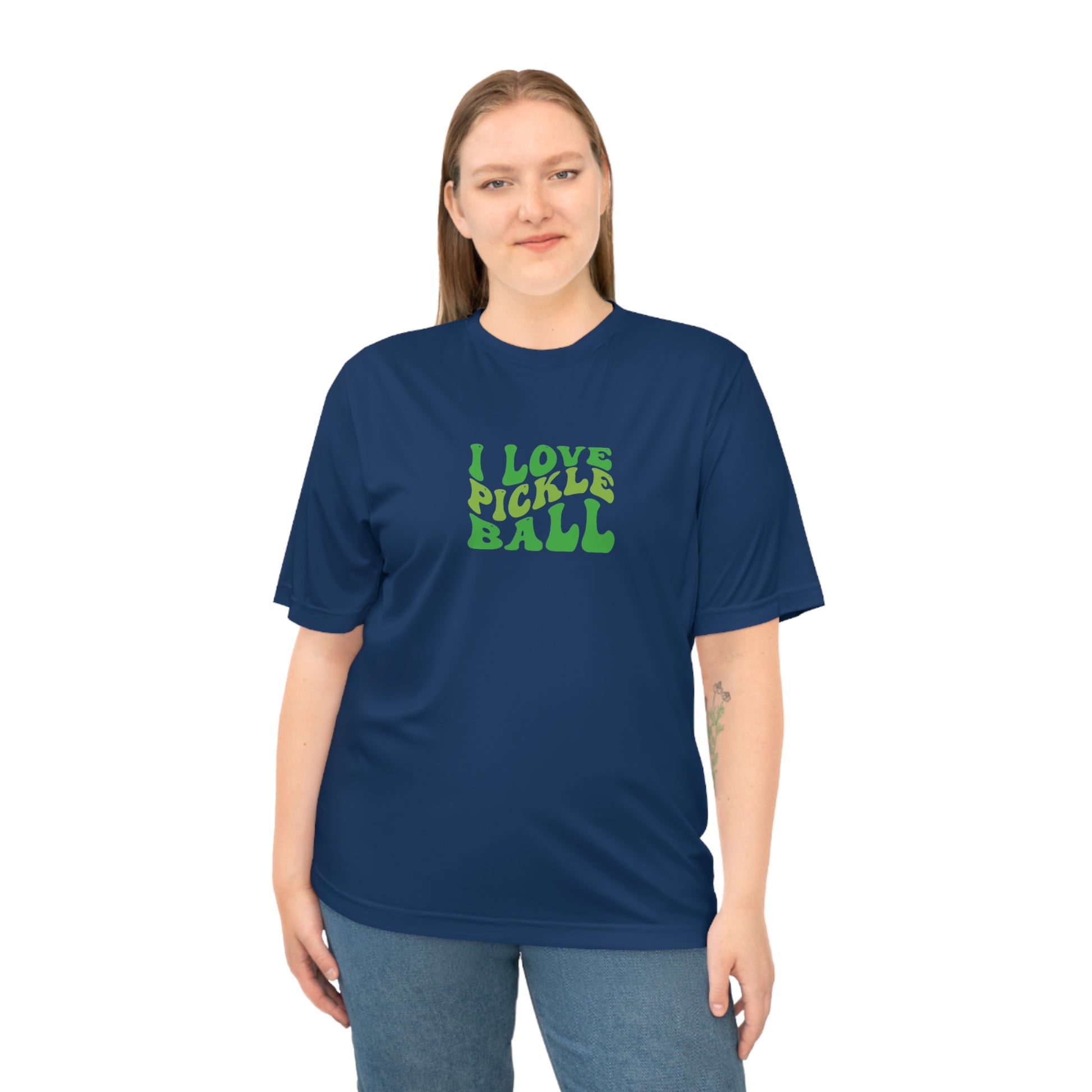 Women's Cute Pickleball T-shirt - I Love Pickleball