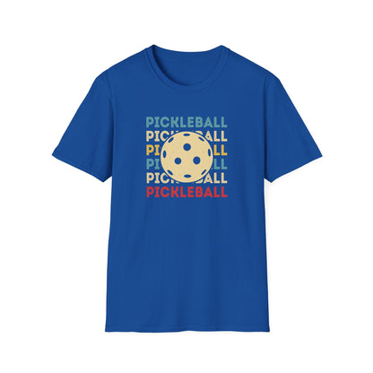 Men's Fun Pickleball T-shirt - Pickleball and Ball Royal