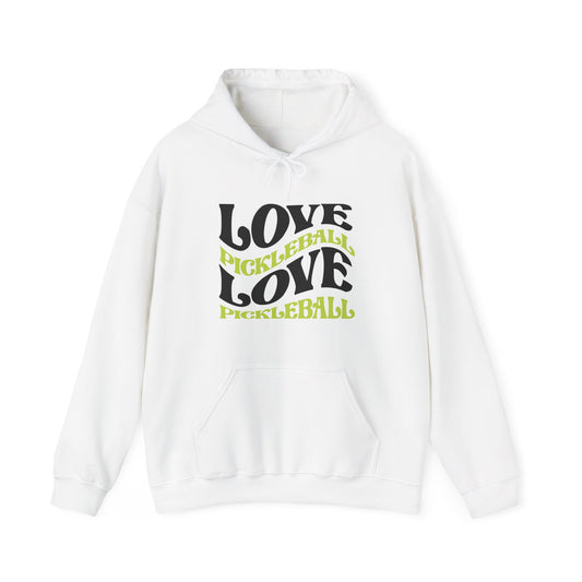 Women's Soft Pickleball Hoodie - Love Pickleball White