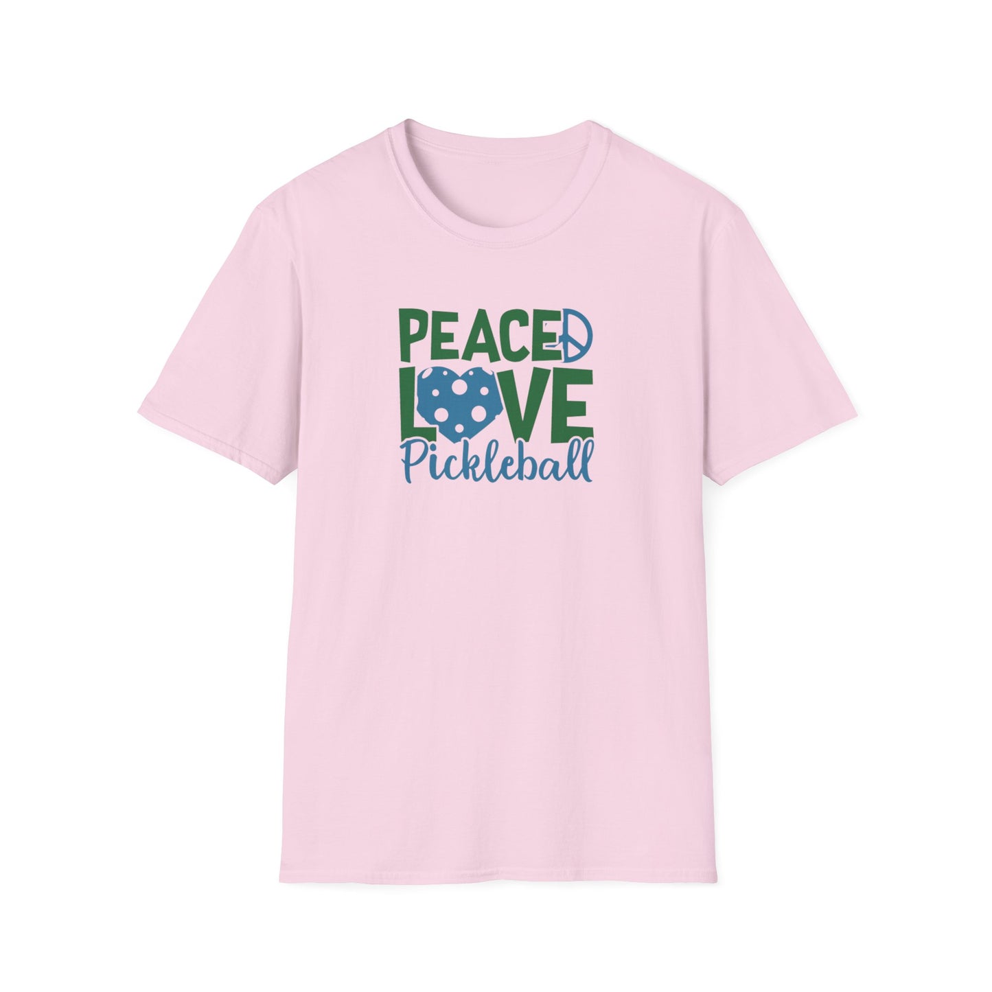 Women's Durable Pickleball T-shirt - Peace, Love, Pickleball