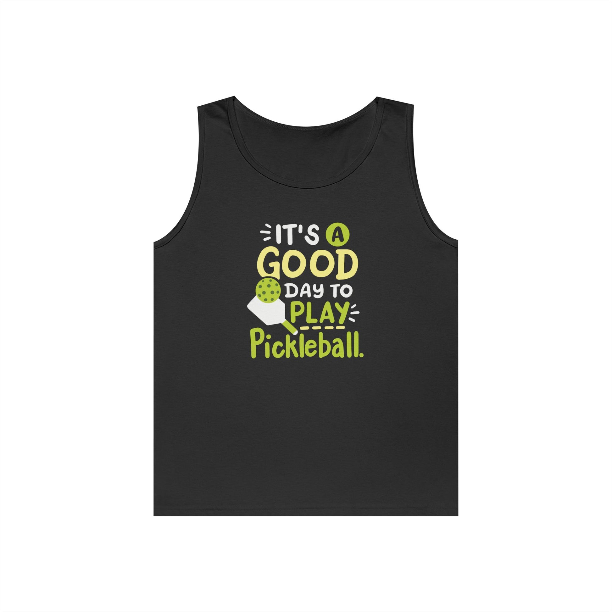 Men's Pickleball Tank Top - It's a Good Day to Play Pickleball Black