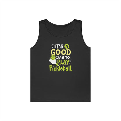 Men's Pickleball Tank Top - It's a Good Day to Play Pickleball Black