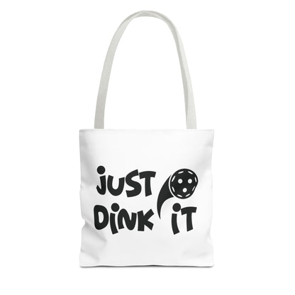Pickleball Sporty Tote Bag - Just Dink It White