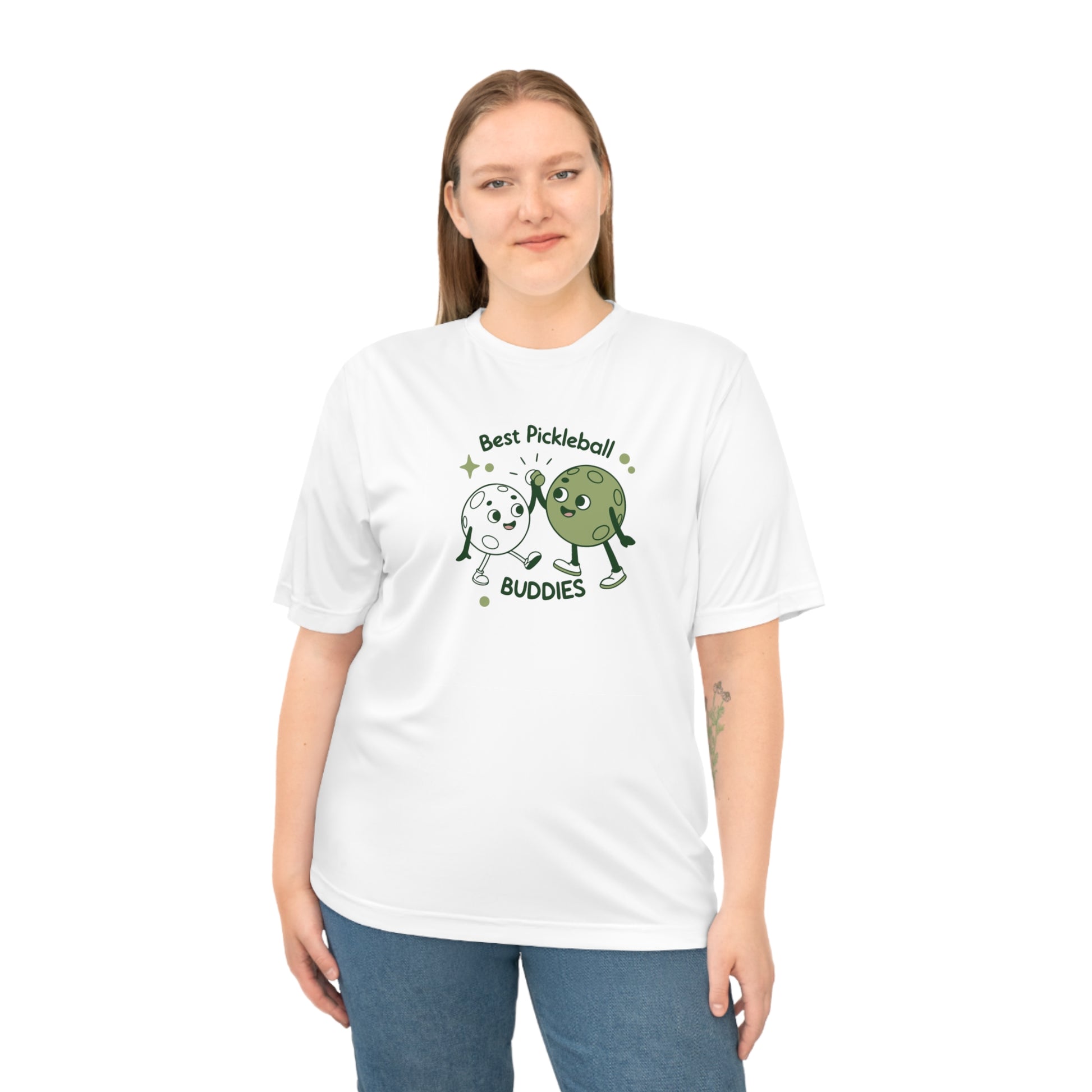 Women's Cute Pickleball T-shirt - Best Pickleball Buddies