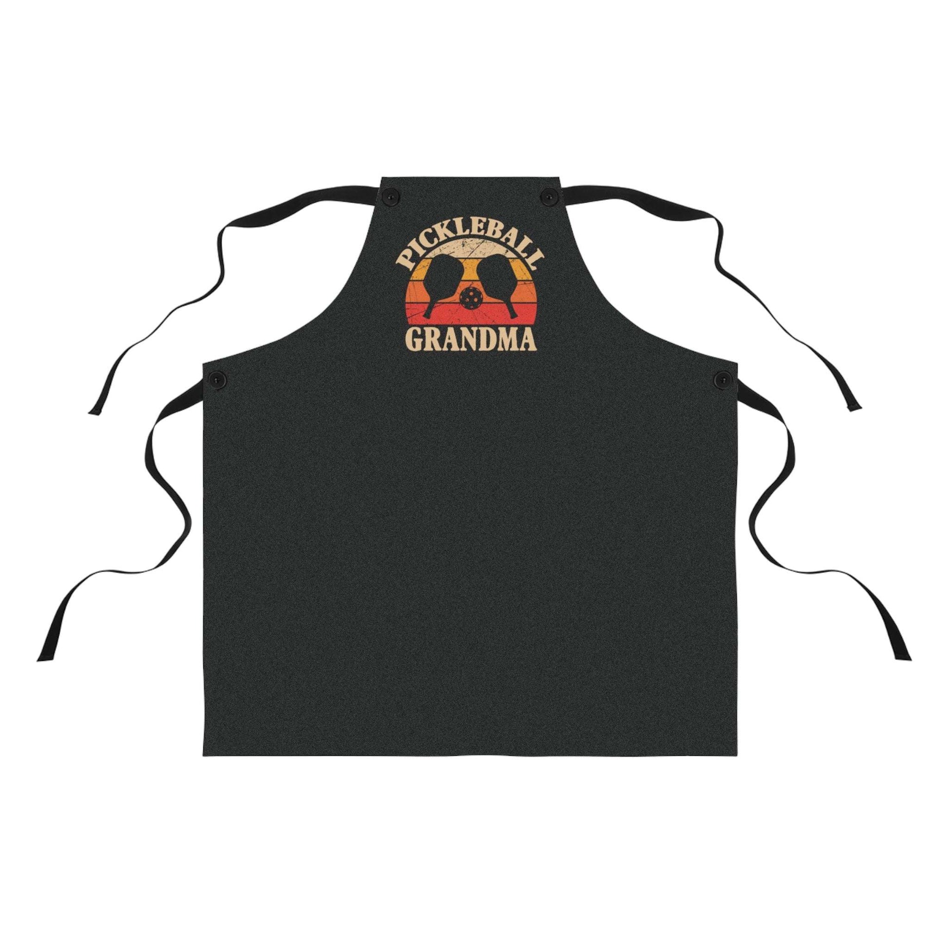 Pickleball Bold Apron - Pickleball Grandma Black