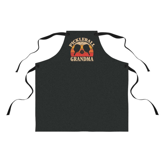 Pickleball Bold Apron - Pickleball Grandma Black