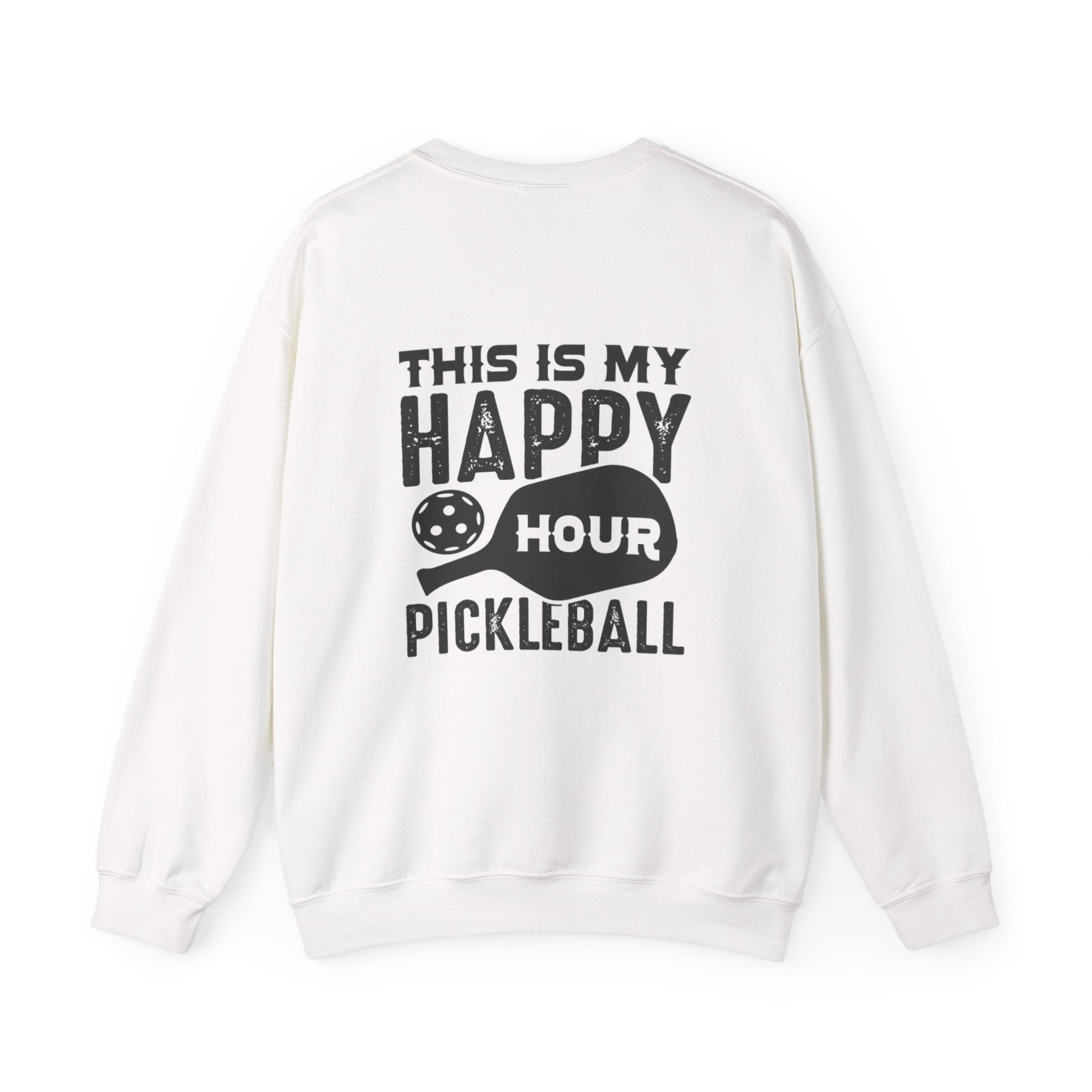 Men's Comfy Pickleball Sweatshirt - This Is My Happy Hour Pickleball
