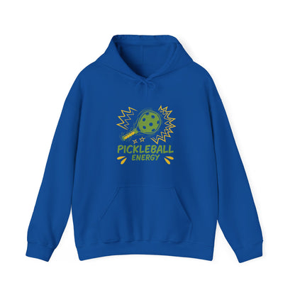 Women's Eye-Catching Pickleball Hoodie - Pickleball Energy Royal