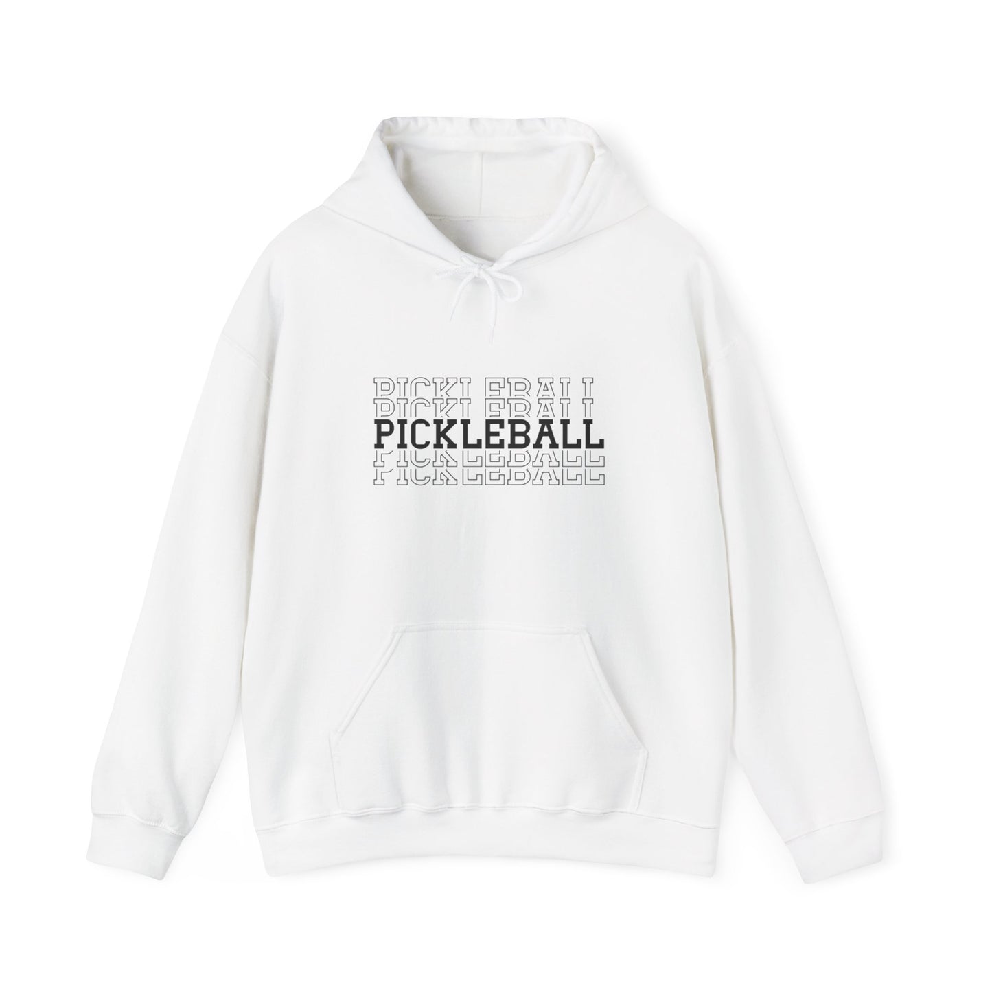 Women's Cool Pickleball Hoodie - Pickleball Repeat White