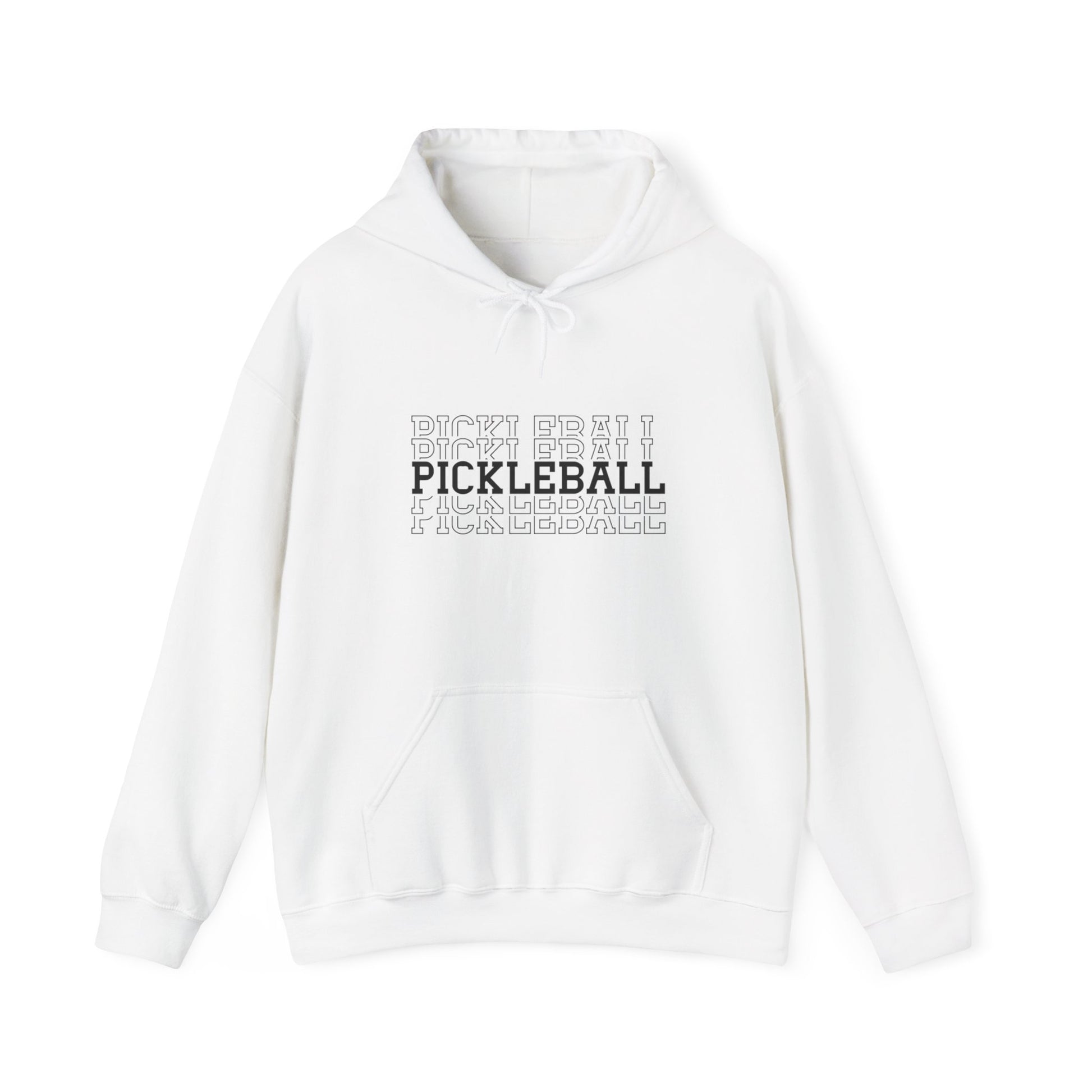Women's Cool Pickleball Hoodie - Pickleball Repeat White