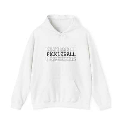 Women's Cool Pickleball Hoodie - Pickleball Repeat White