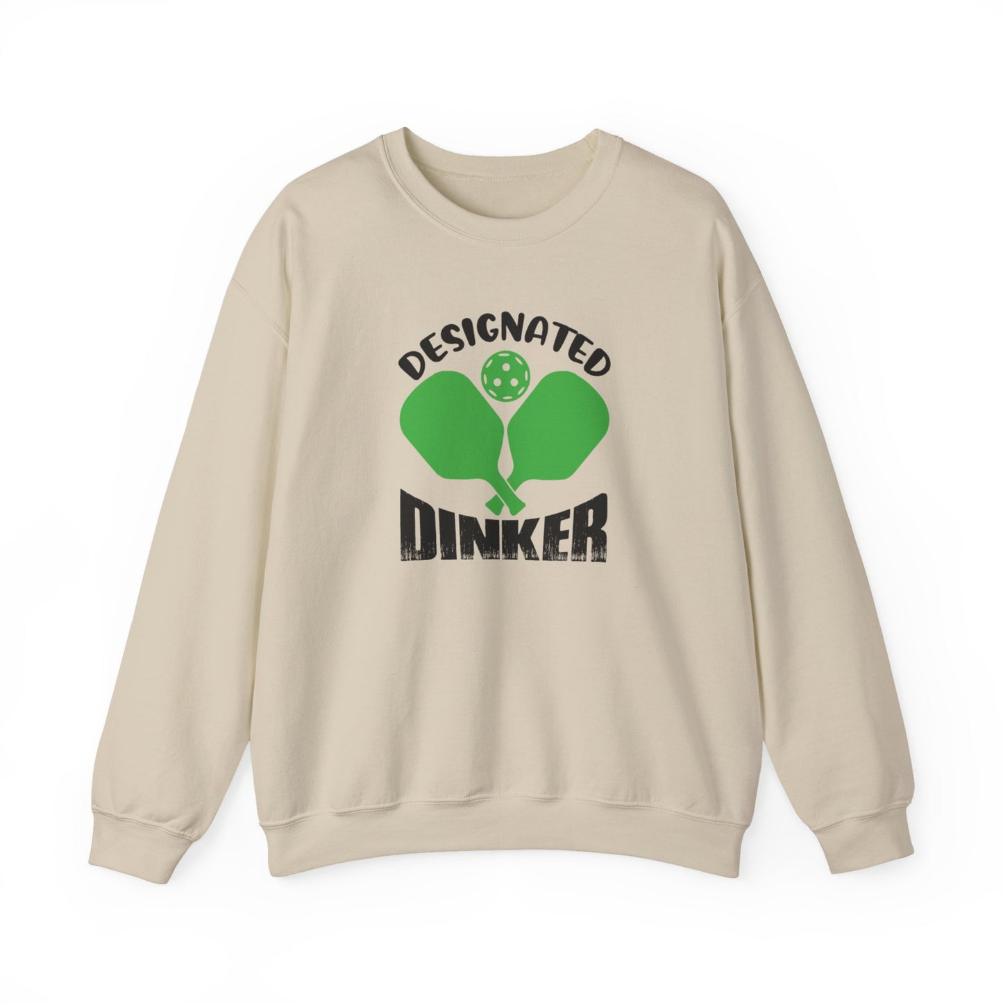 Men's Comfy Pickleball Sweatshirt - Designated Dinker Beige