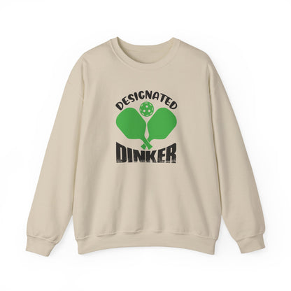 Men's Comfy Pickleball Sweatshirt - Designated Dinker Beige