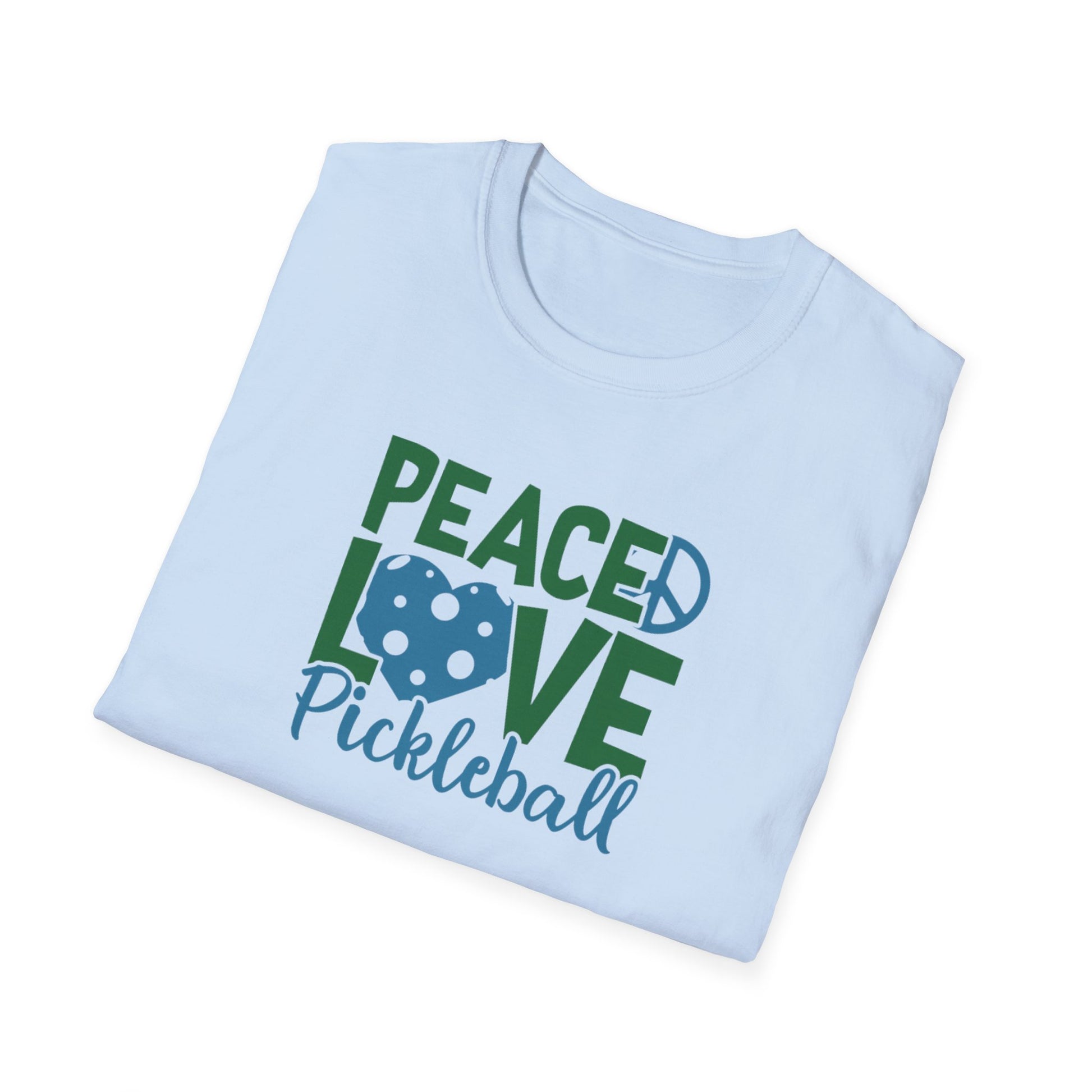Women's Durable Pickleball T-shirt - Peace, Love, Pickleball