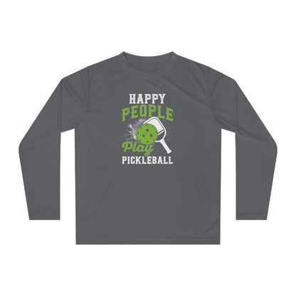 Men's Cool Pickleball Long Sleeves top - Happy People Play Pickleball Gray