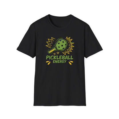 Women's Vibrant Pickleball T-shirt - Pickleball Energy Black