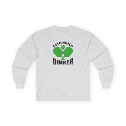 Women's Comfy Pickleball Long Sleeves top - Designated Dinker Gray