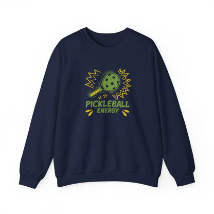 Women's Fun Pickleball Sweatshirt - Pickleball Energy Navy