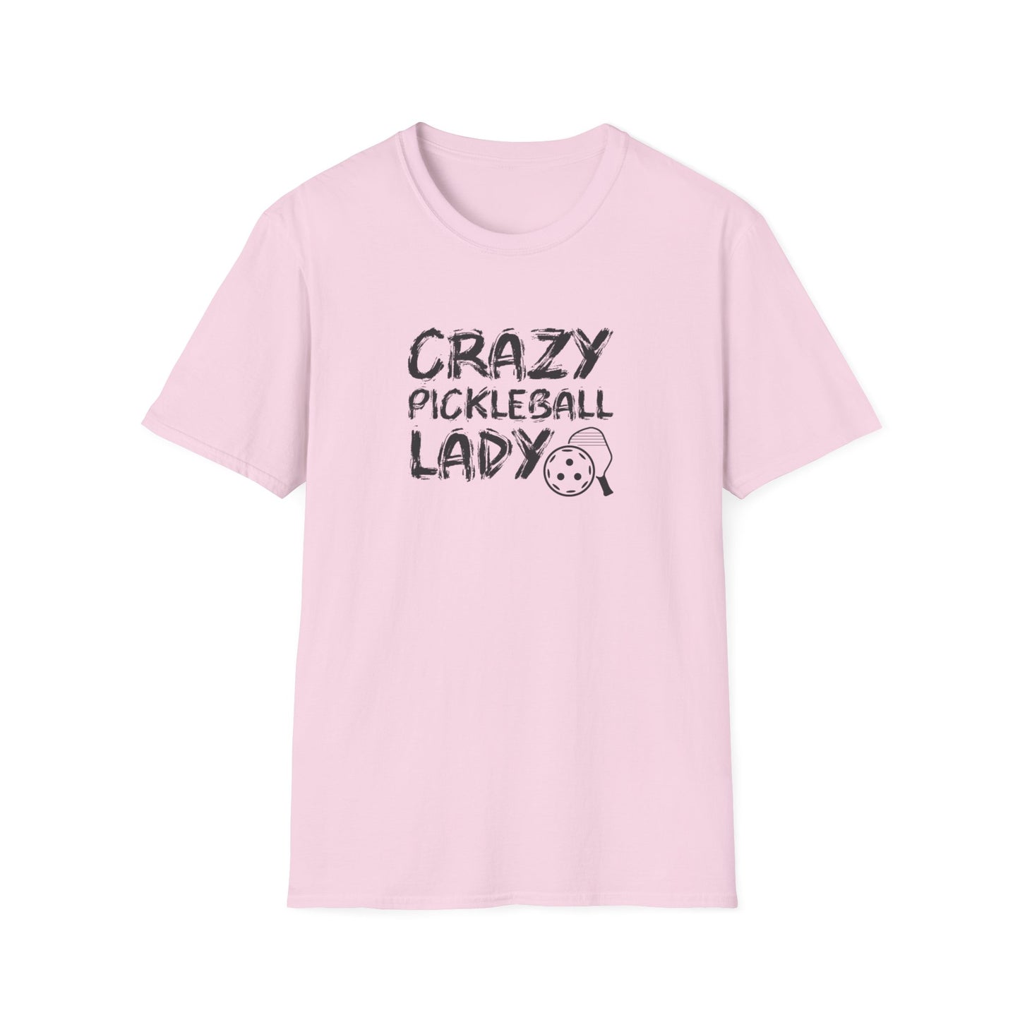 Women's Funny Pickleball T-shirt - Crazy Pickleball Lady