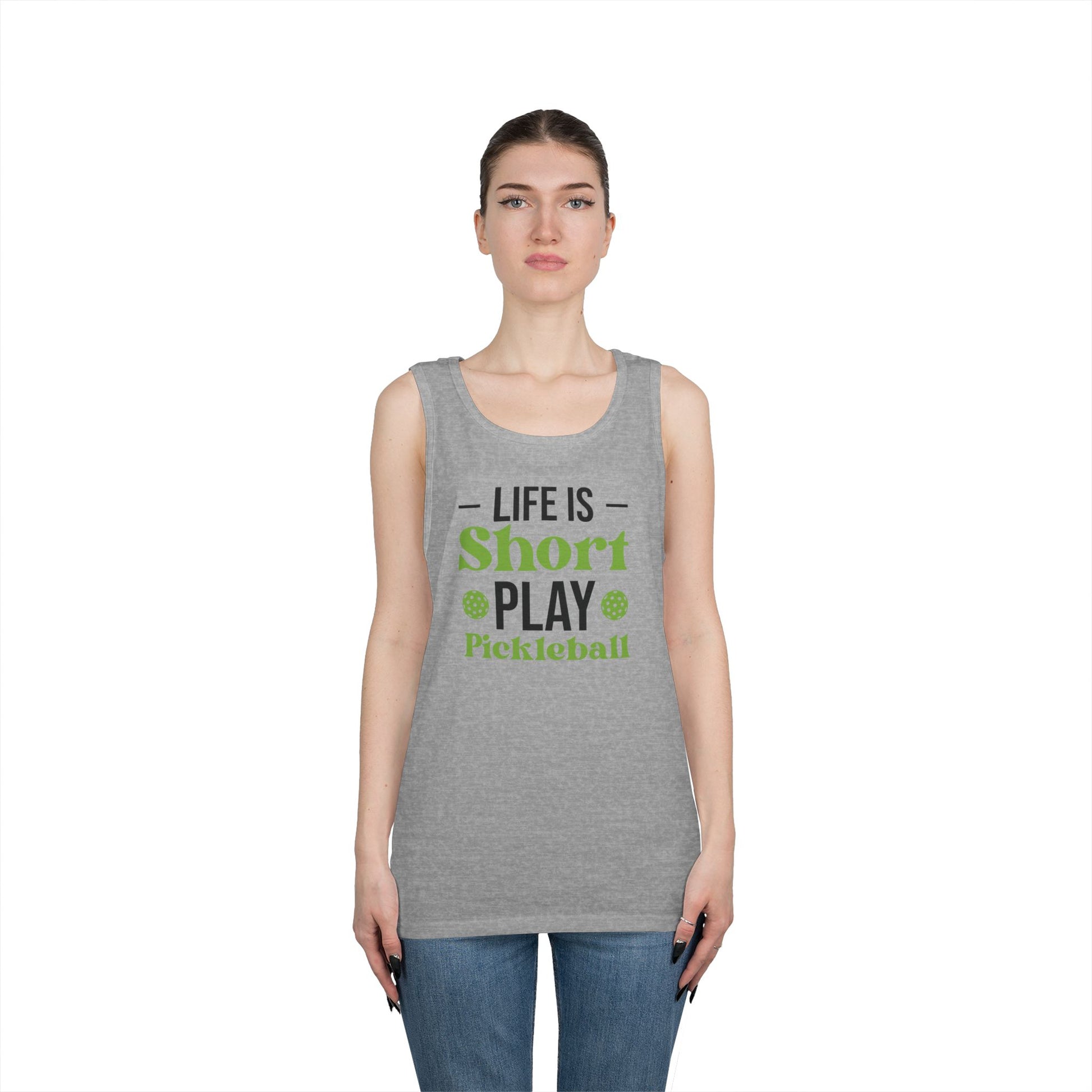 Women's Funny Pickleball Tank Top - Life Is Short Play Pickleball