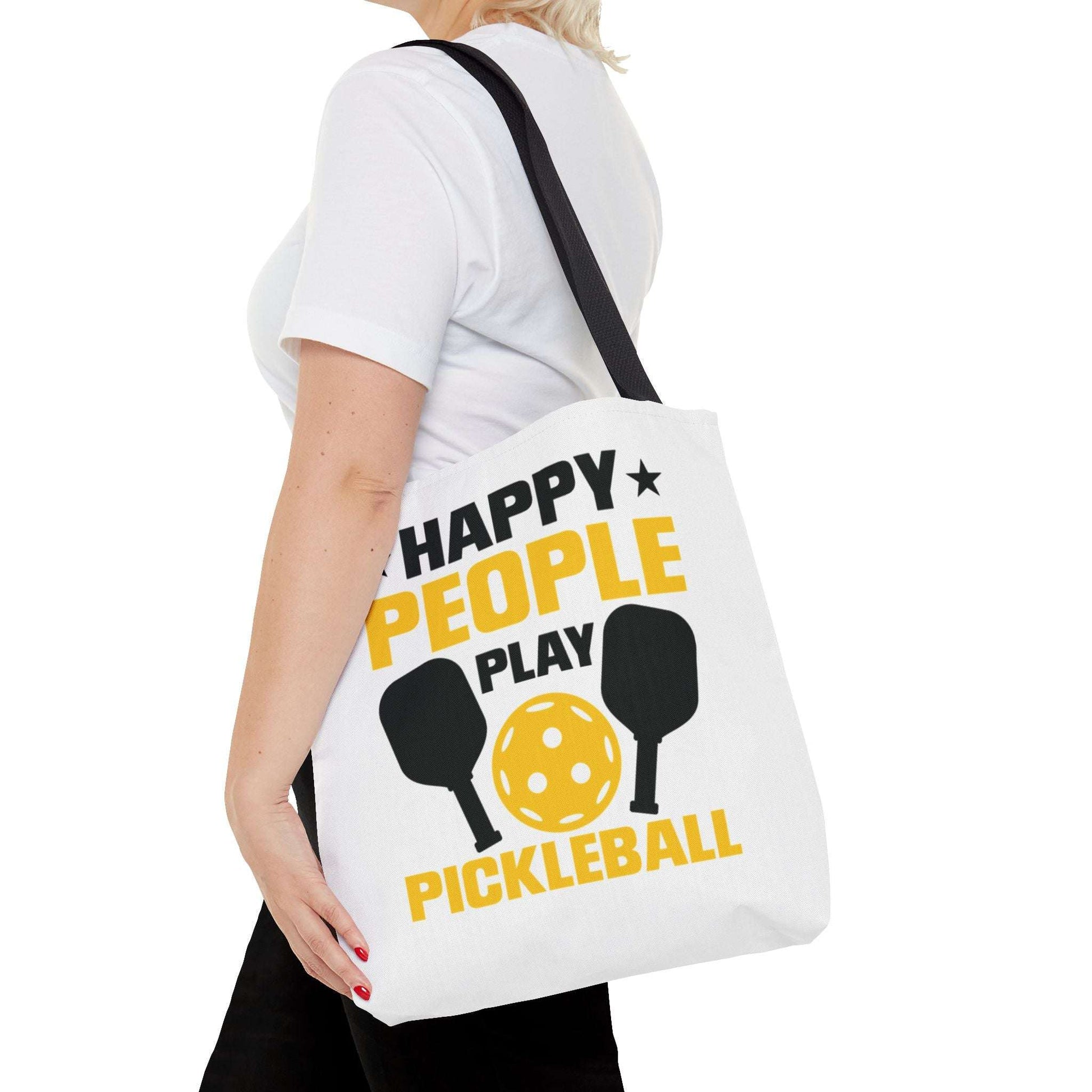 Pickleball Unique Tote Bag - Happy People Play Pickleball