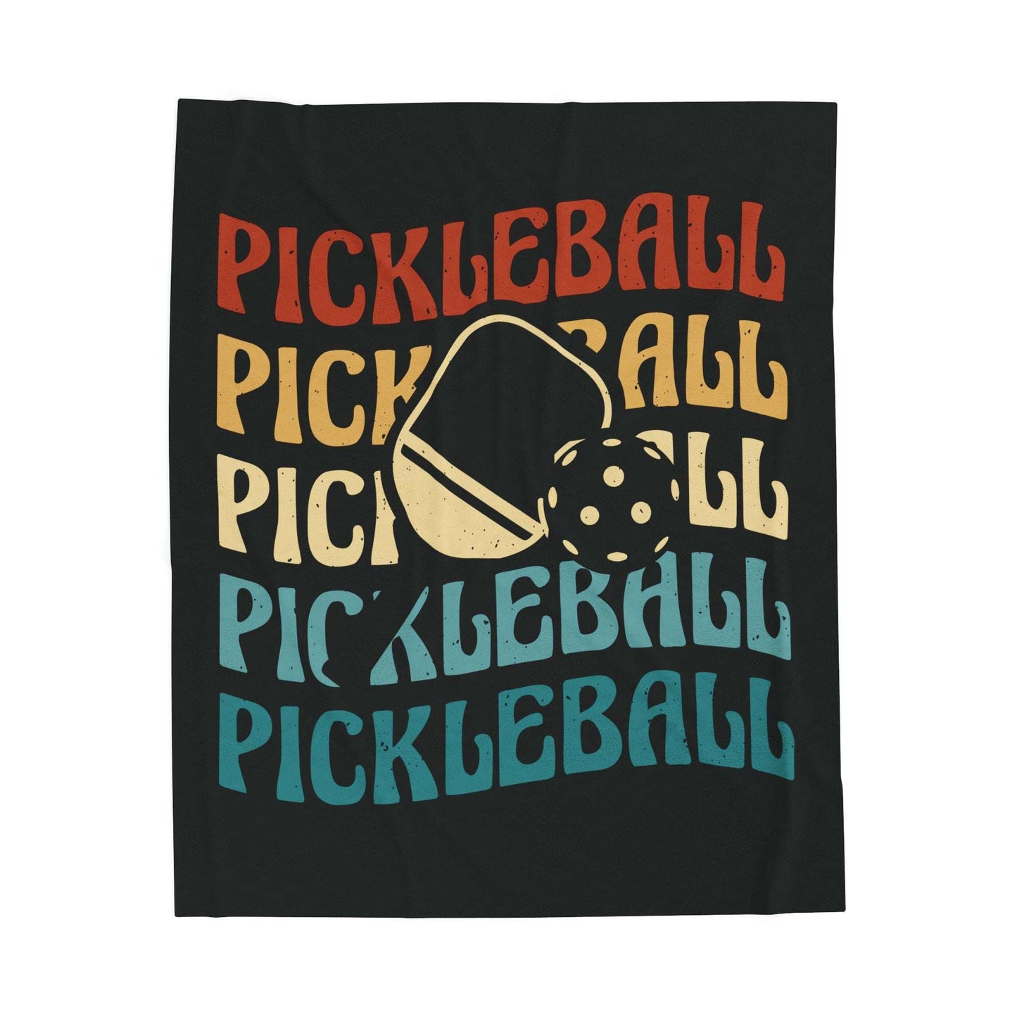 Pickleball Creative Blanket - Pickleball Wave Black