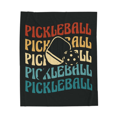 Pickleball Creative Blanket - Pickleball Wave Black
