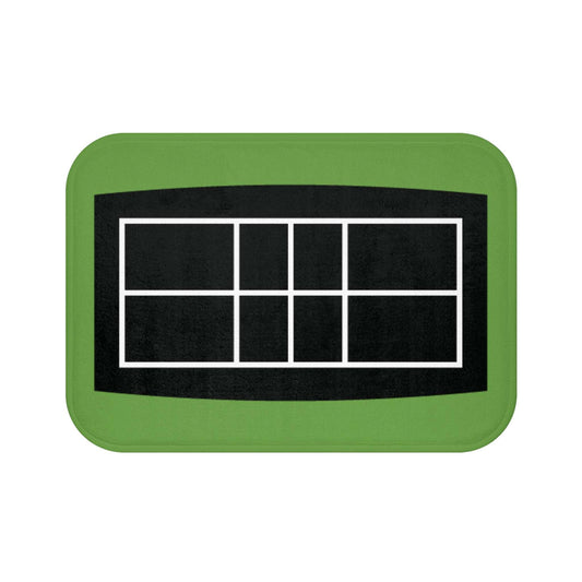 Pickleball Fun Bath mat - Pickleball Court Green