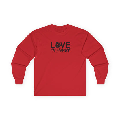 Women's Comfy Pickleball Long Sleeves top - Love Pickleball Red