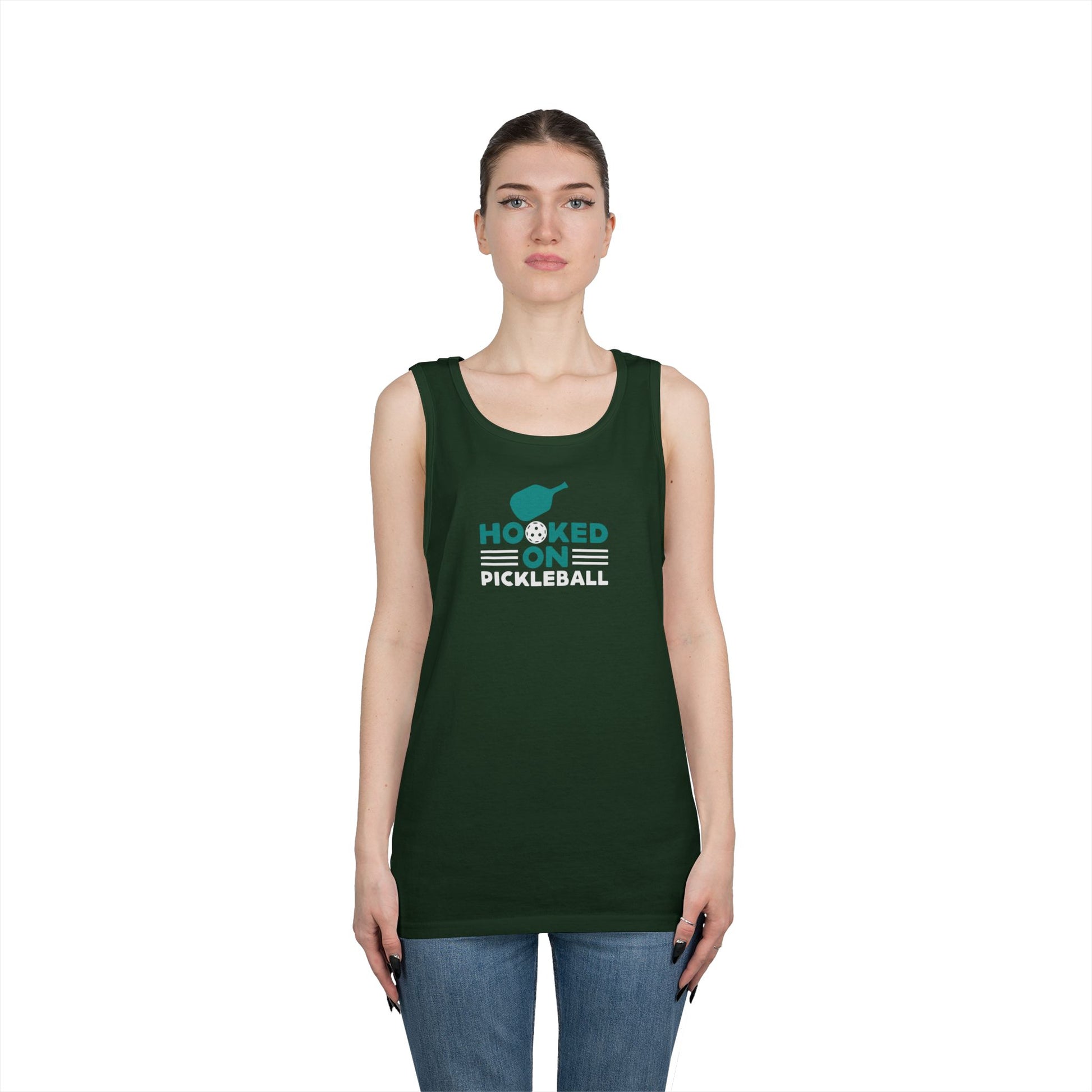 Women's Quirky Pickleball Tank Top - Hooked On Pickleball