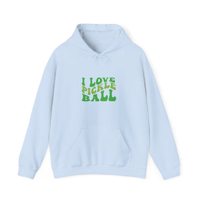 Women's Soft Pickleball Hoodie - I Love Pickleball Blue