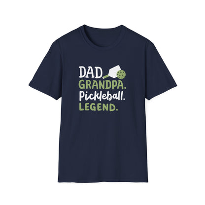 Men's Durable Pickleball T-shirt - Dad Grandpa Pickleball Legend