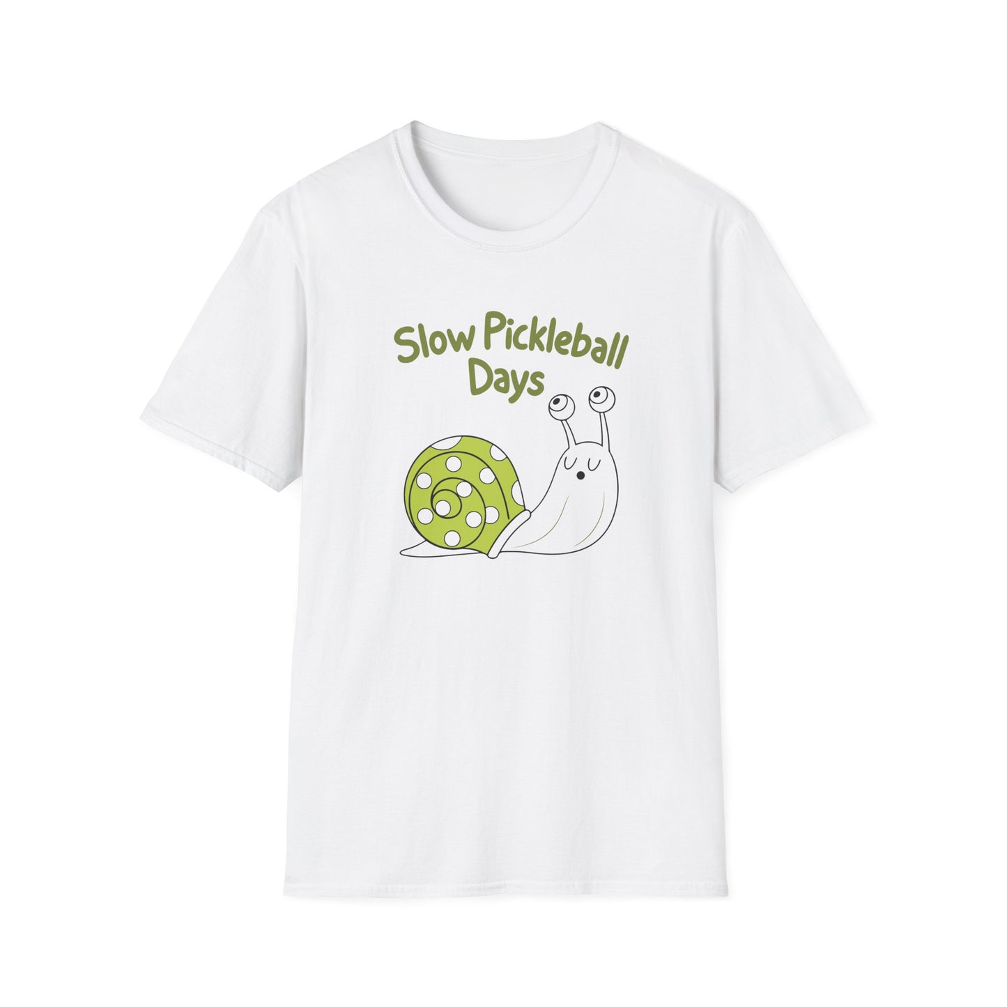 Women's Playful Pickleball T-shirt - Slow Pickleball Days White