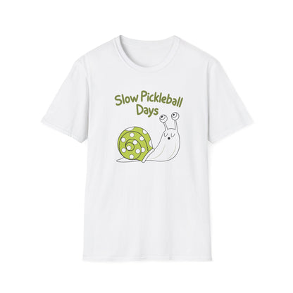 Women's Playful Pickleball T-shirt - Slow Pickleball Days White