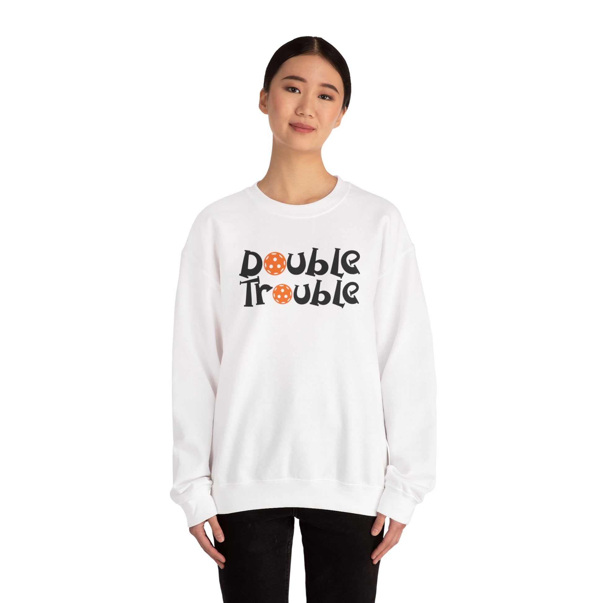 Women's Funny Pickleball Sweatshirt - Double Trouble