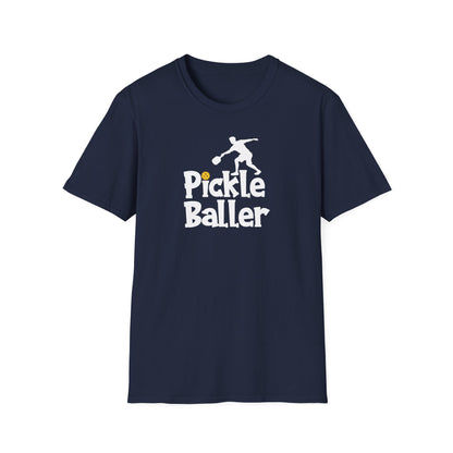 Men's Durable Pickleball T-shirt - Pickle Baller Navy