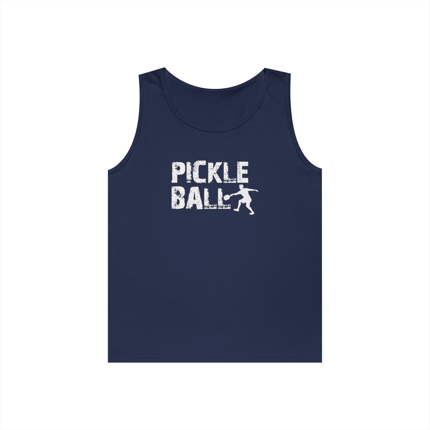 Men's Unique Pickleball Tank Top - Pickleball Grunge Navy