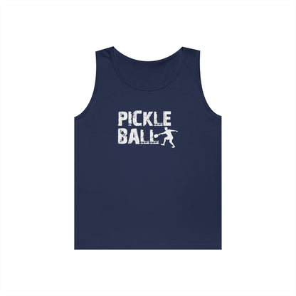 Men's Unique Pickleball Tank Top - Pickleball Grunge Navy