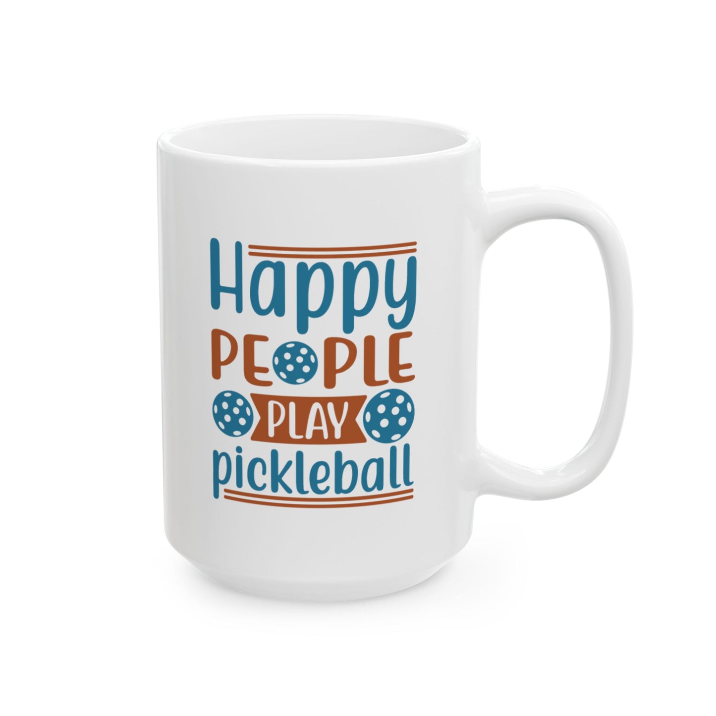 Pickleball Delightful Mug - Happy People Play Pickleball White